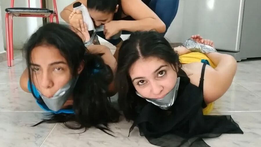 Rude Lesbian Bondage By Tall Girl - Selfgags