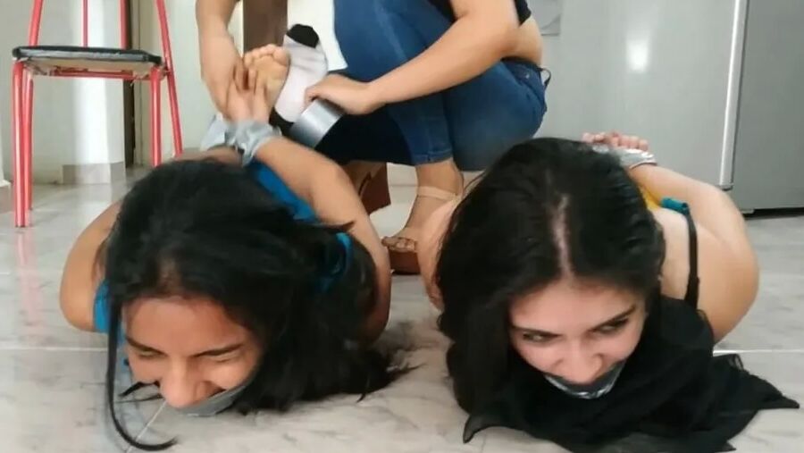 Rude Lesbian Bondage By Tall Girl - Selfgags