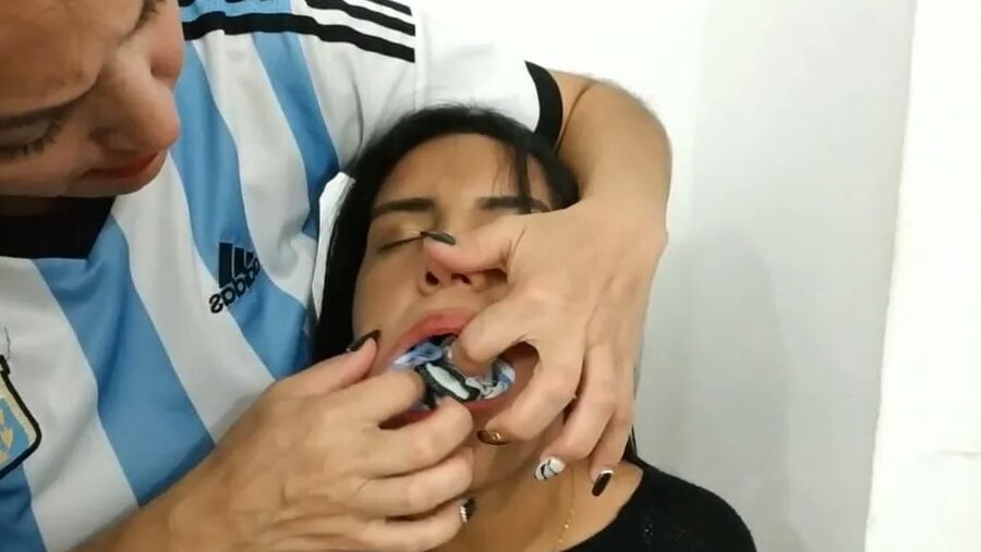 Gagged With 10 Socks And Clear Tape Gag - Selfgags