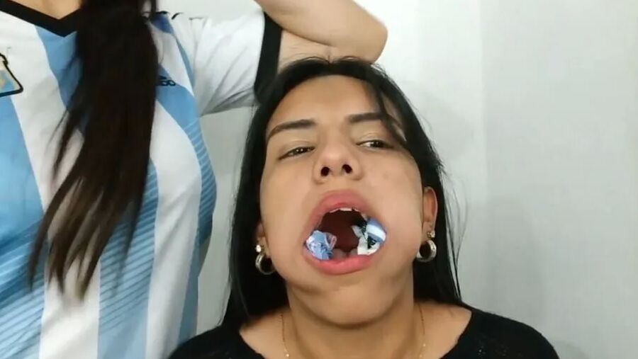 Gagged With 10 Socks And Clear Tape Gag - Selfgags