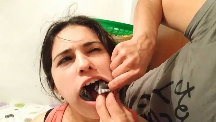 Gagged With 6 Socks And Clear Tape Gag - Selfgags