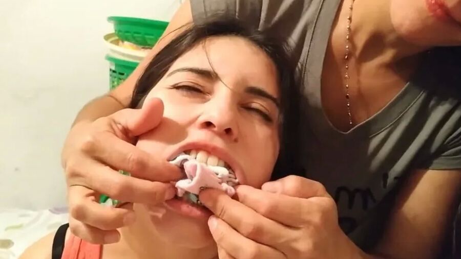 Gagged With 6 Socks And Clear Tape Gag - Selfgags