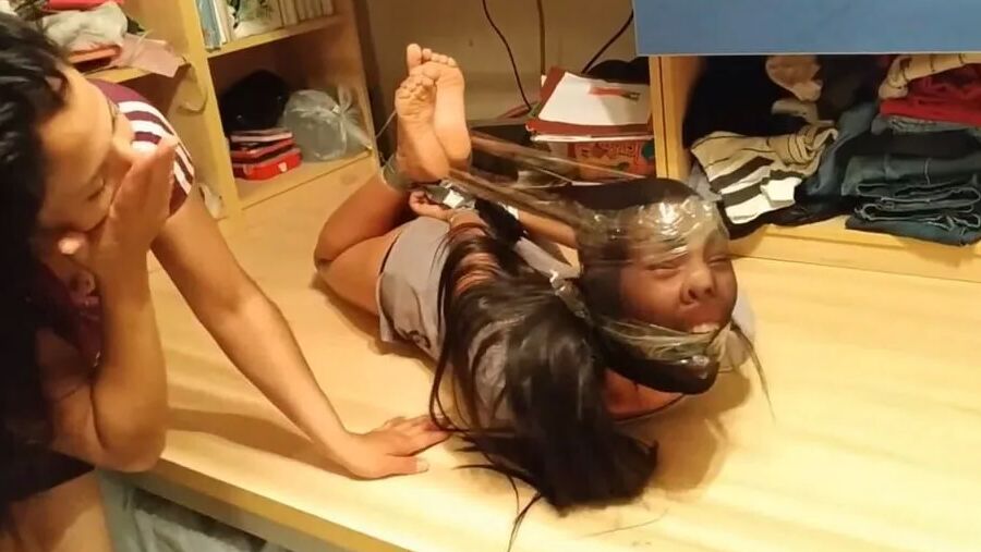 Fucked Up Pantyhose Encasement And Bondage - Selfgags