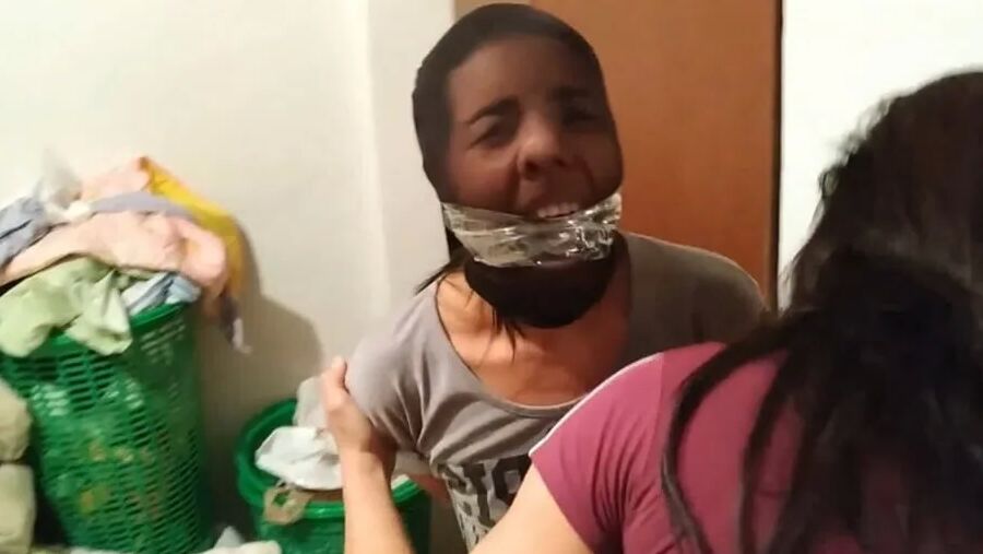 Fucked Up Pantyhose Encasement And Bondage - Selfgags