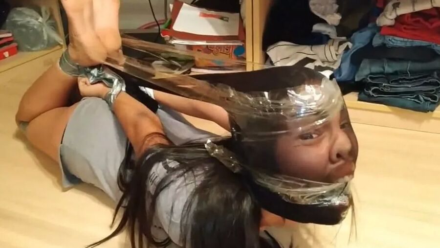 Fucked Up Pantyhose Encasement And Bondage - Selfgags