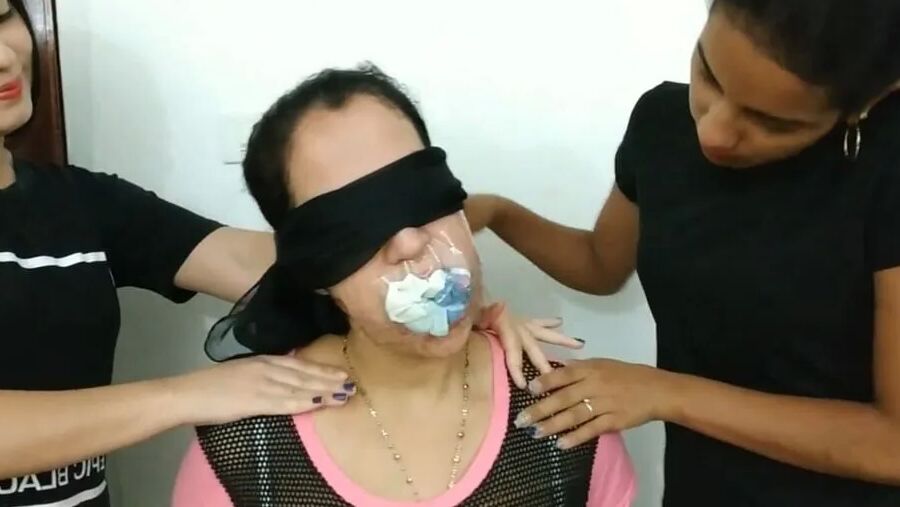 Gagged Woman Mouth Stuffed With Multiple Socks - Selfgags