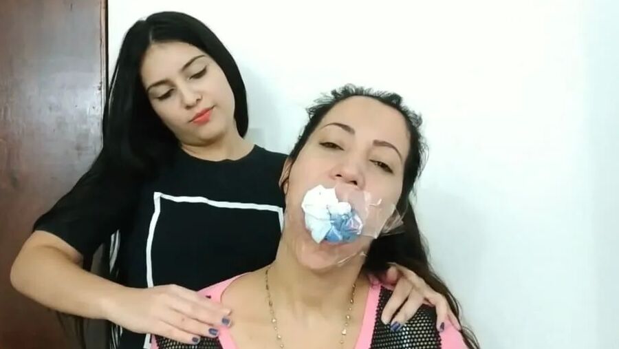 Gagged Woman Mouth Stuffed With Multiple Socks - Selfgags