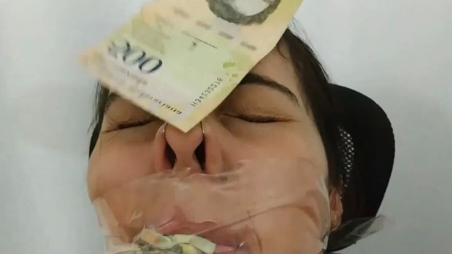 Findom Girl Gagged With Money - Selfgags