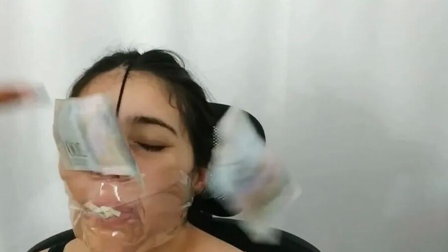 Findom Girl Gagged With Money - Selfgags