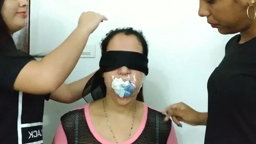 Gagged Woman Mouth Stuffed With Multiple Socks - Selfgags