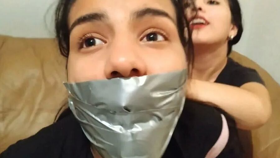 Gagged Girl Duct Tape Wrapped Up Tight - Selfgags