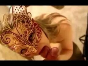 Masked Blonde MILF post baby fucking