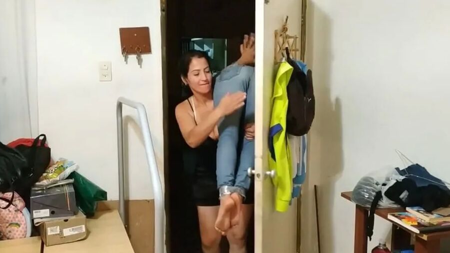 Cleaning Stepmom's Dirty Panties With Her Mouth!