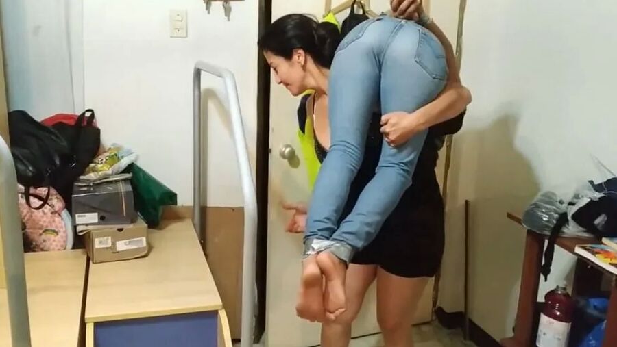 Cleaning Stepmom's Dirty Panties With Her Mouth!