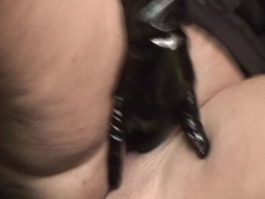 Masturbating in long latex gloves
