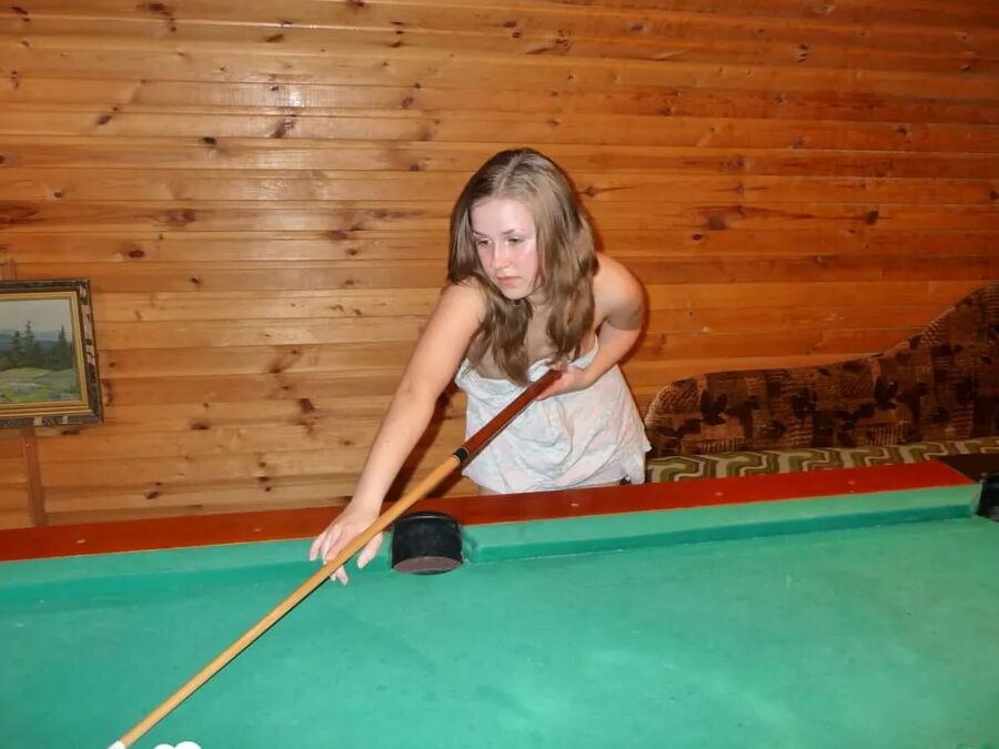 Game of pool turns into naughty fun