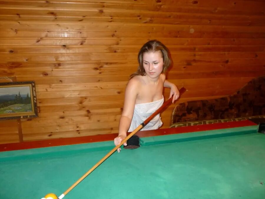 Game of pool turns into naughty fun