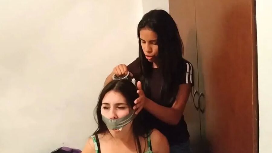 Thoroughly Gagged By Evil Stepsister! - Selfgags