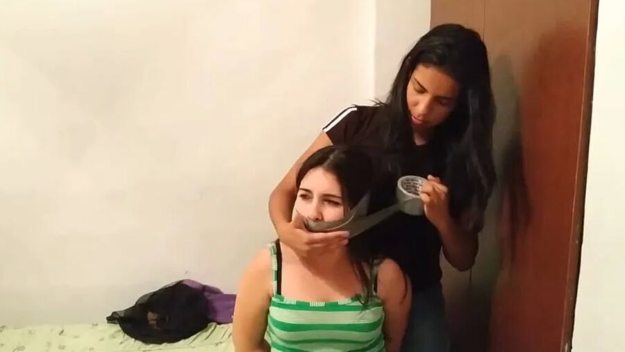 Thoroughly Gagged By Evil Stepsister! - Selfgags