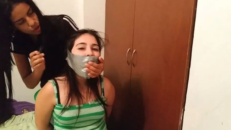 Thoroughly Gagged By Evil Stepsister! - Selfgags