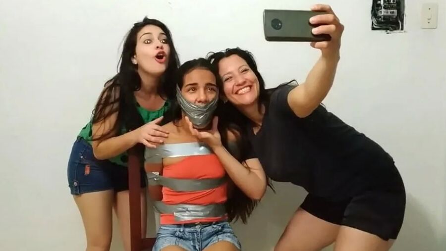 Tape Bound Instagram Girl Gagged And Humiliated!