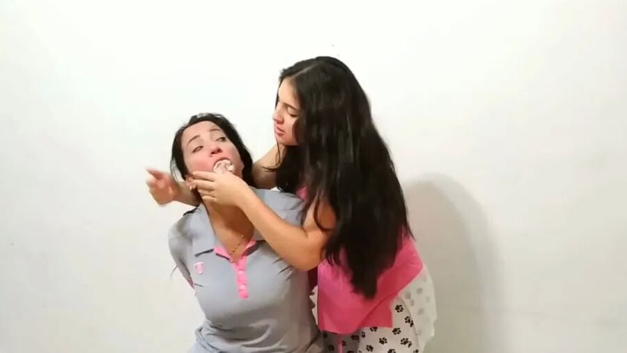 Young Grounded Girl Hogties And Gags Mad Latina MILF!