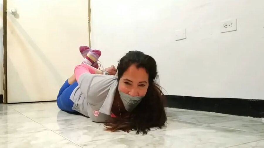 Young Grounded Girl Hogties And Gags Mad Latina MILF!