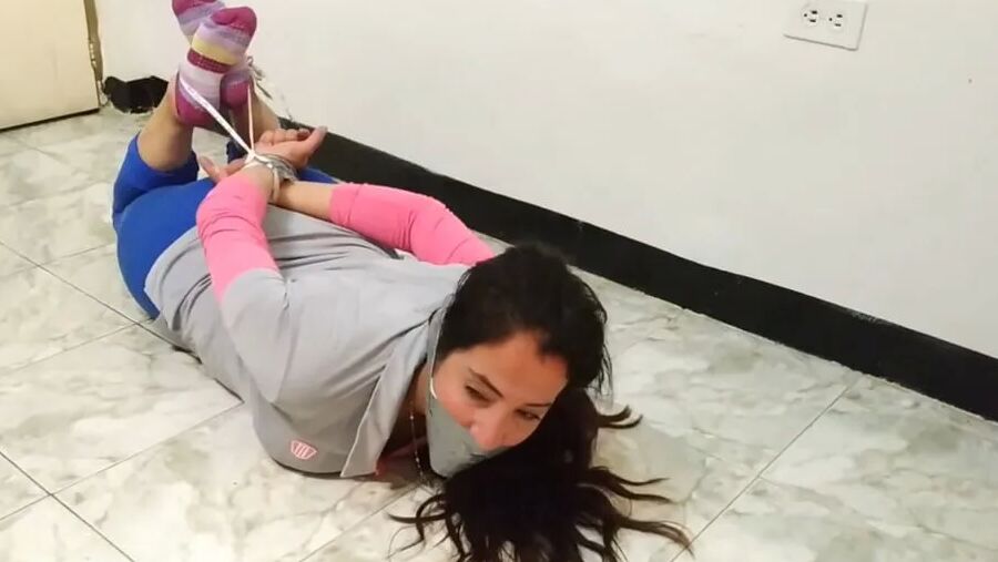 Young Grounded Girl Hogties And Gags Mad Latina MILF!