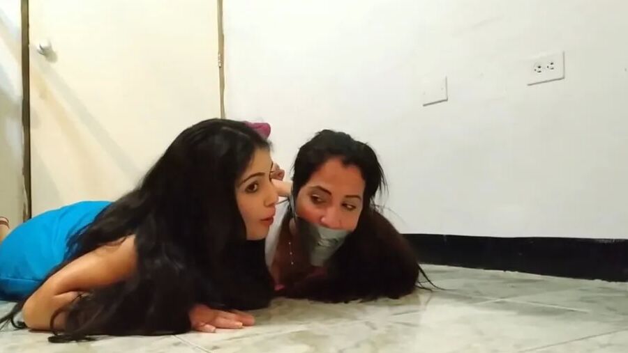 Young Grounded Girl Hogties And Gags Mad Latina MILF!