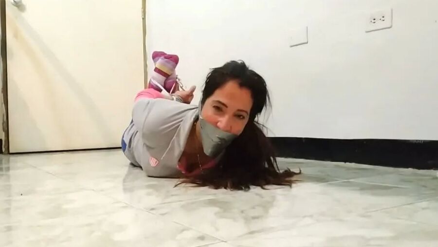 Young Grounded Girl Hogties And Gags Mad Latina MILF!
