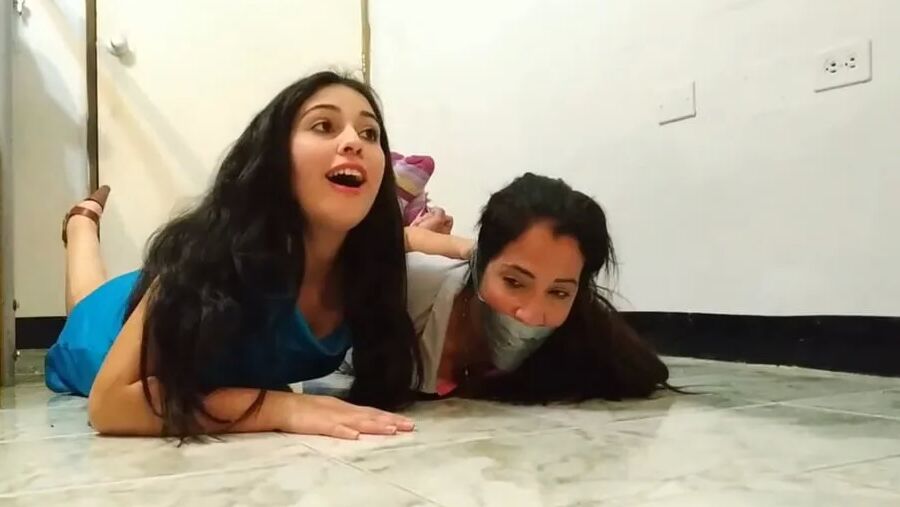 Young Grounded Girl Hogties And Gags Mad Latina MILF!