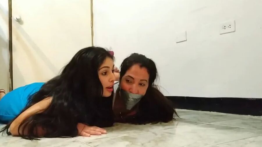 Young Grounded Girl Hogties And Gags Mad Latina MILF!