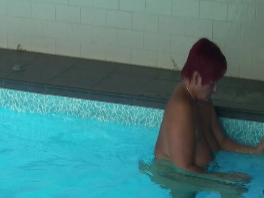 Masturbating at the pool