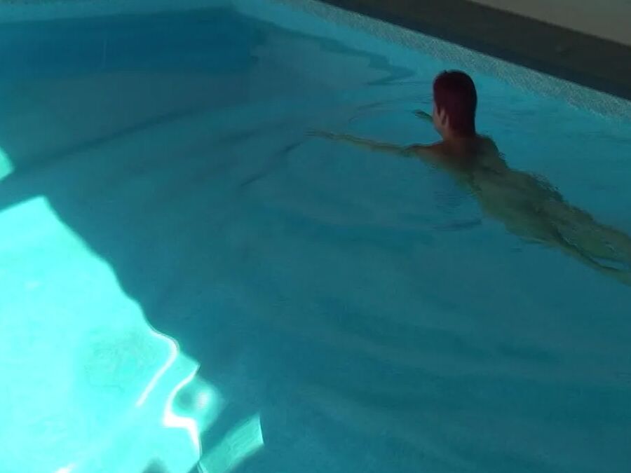 Masturbating at the pool