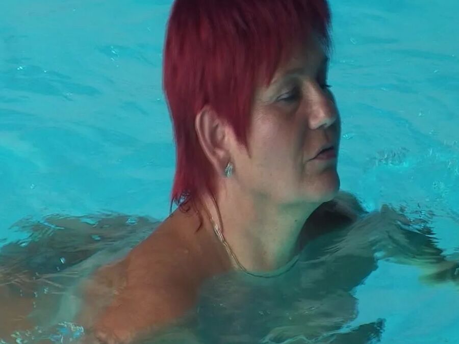 Masturbating at the pool