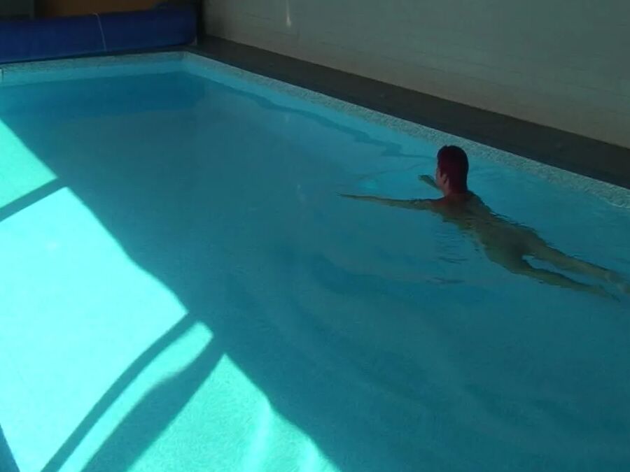 Masturbating at the pool