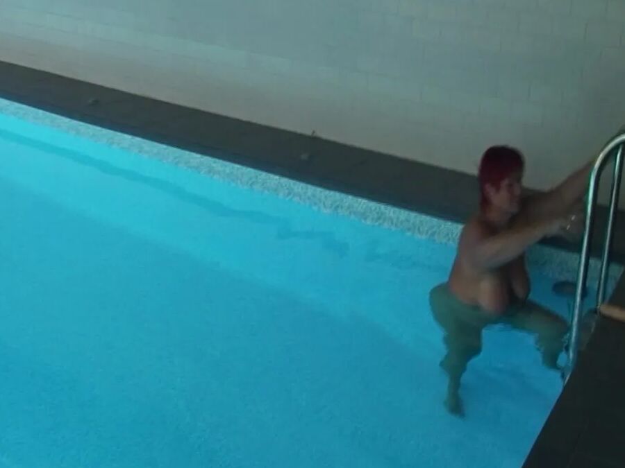 Masturbating at the pool