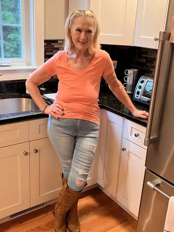 Orange Top and Blue Jeans