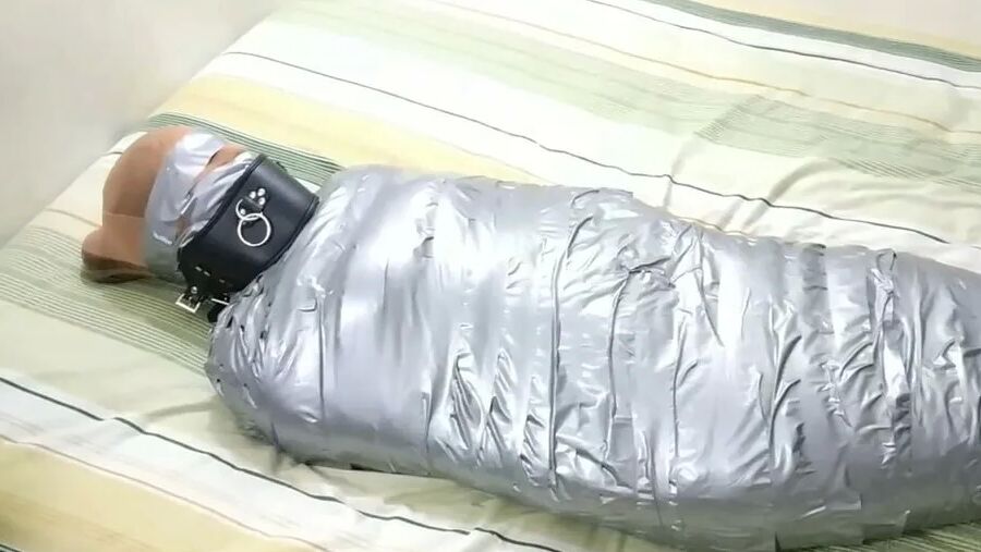 Sexy Girl Trapped In Ultra Tight Layered Mummification