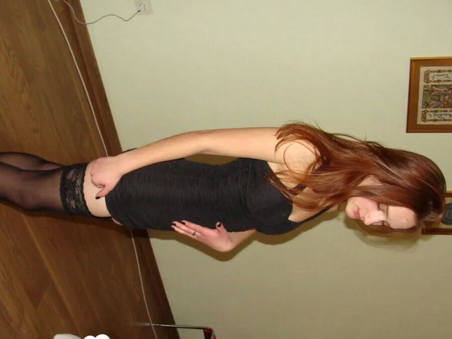 Stripping off my black dress for you