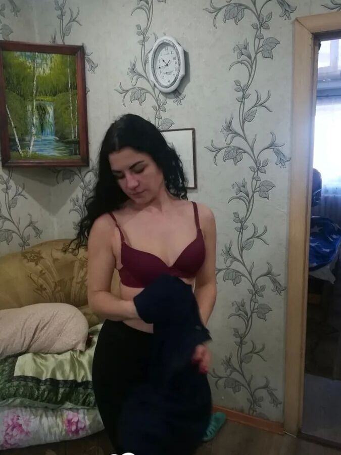 Cute girlfriend stripping off for the camera