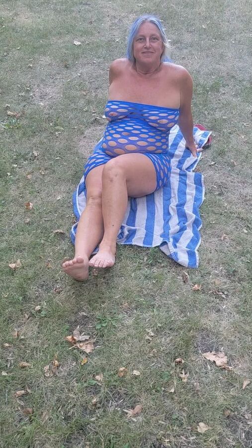 Wife in holey lingerie