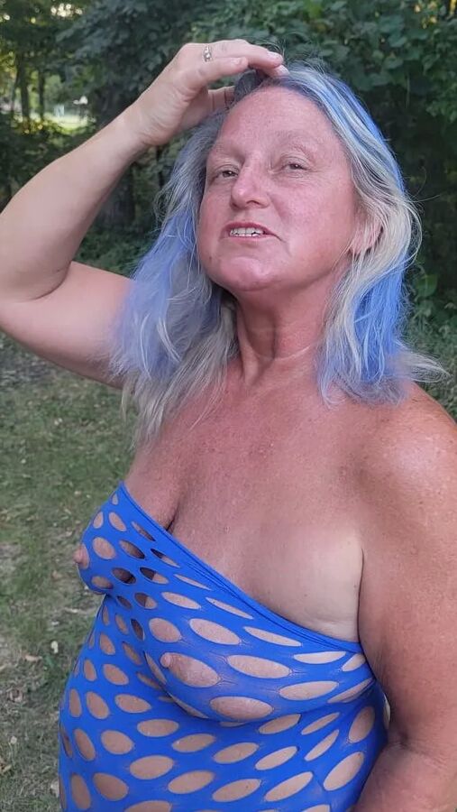 Wife in holey lingerie