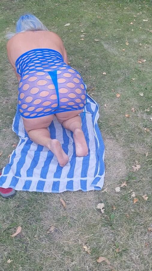 Wife in holey lingerie