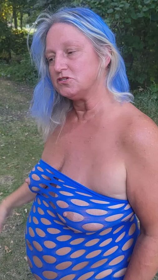 Wife in holey lingerie
