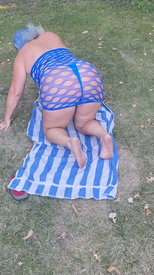 Wife in holey lingerie