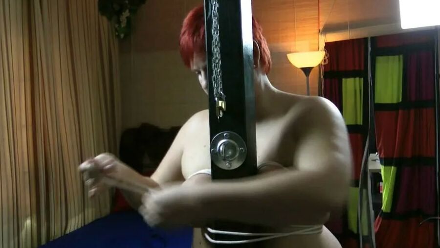 Tied up and spanked