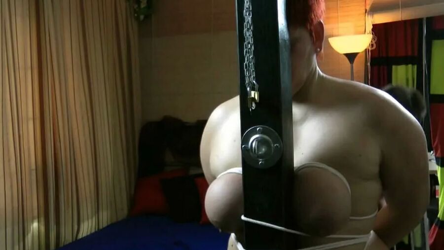Tied up and spanked