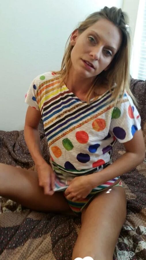 Babe with cute socks shows her dildo skills