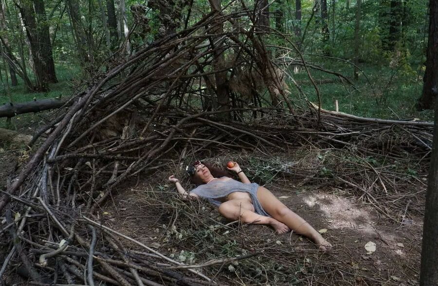 In forest cradle